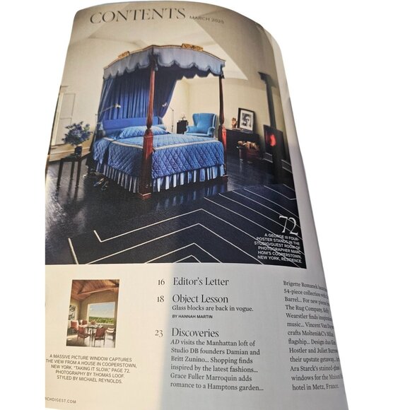 Architectural Digest Magazine March 2025 Issue Fresh Attitude Creatives At Home - Picture 5 of 10